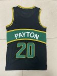 NBA 20 Payton SuperSonics Maillot Hardwood Classic noir